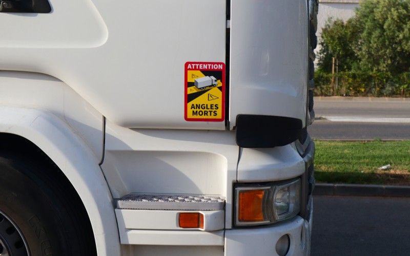 Lot de 10 Autocollants Stickers Attention Danger Angles Morts Obligato